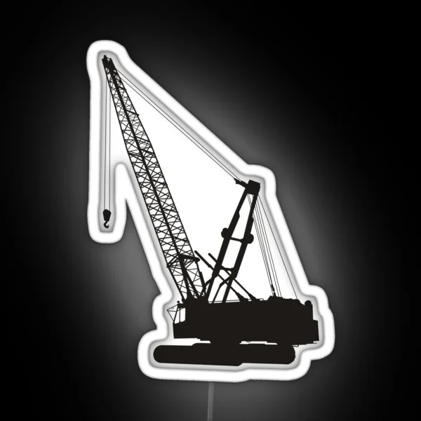 Construction Crane RGB Neon Sign