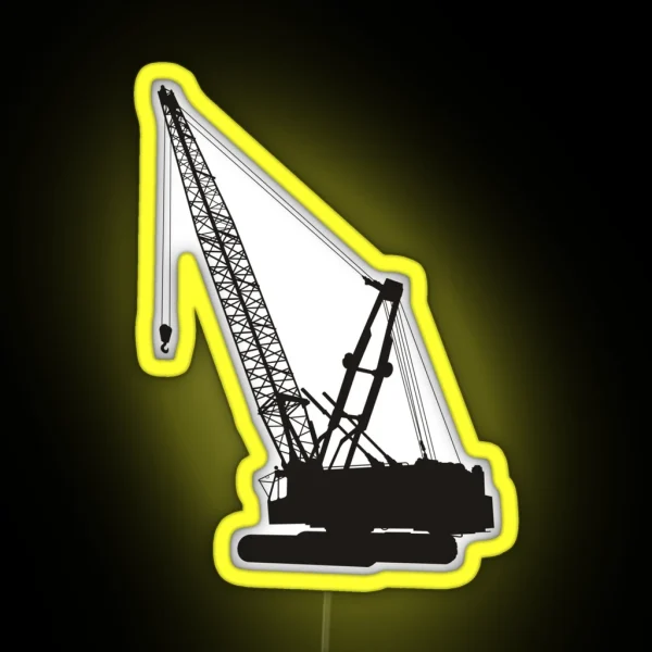Construction Crane RGB Neon Sign