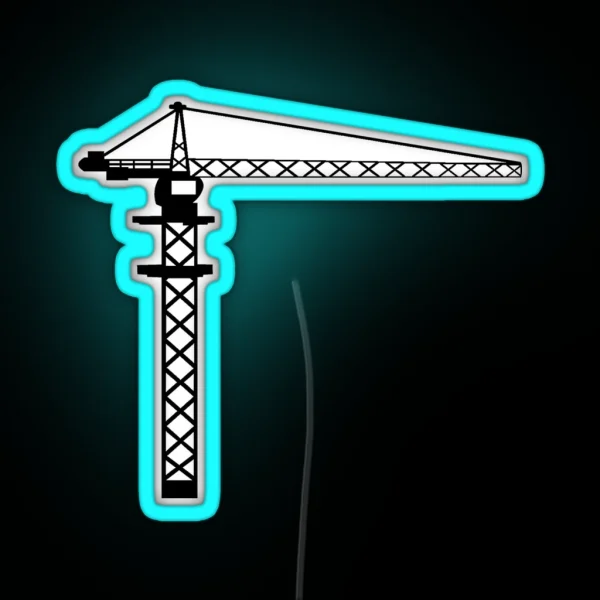 Construction Crane RGB Neon Sign
