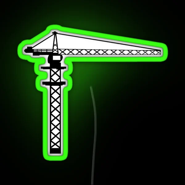Construction Crane RGB Neon Sign