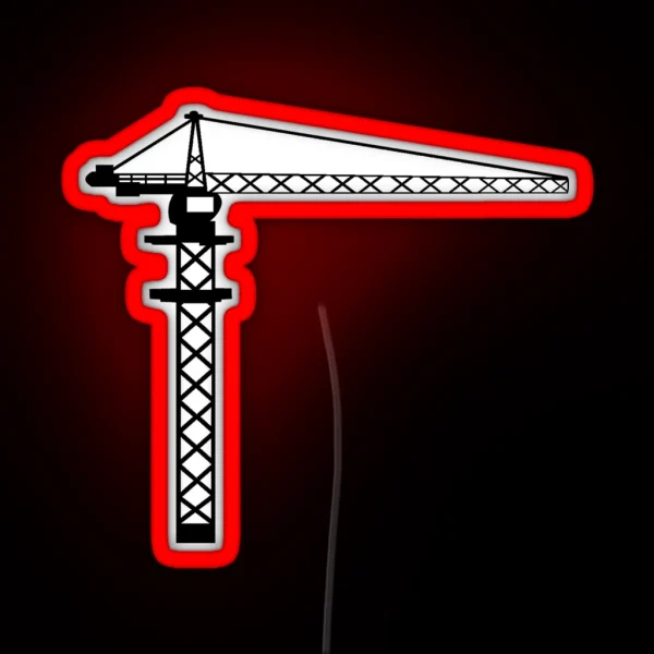 Construction Crane RGB Neon Sign