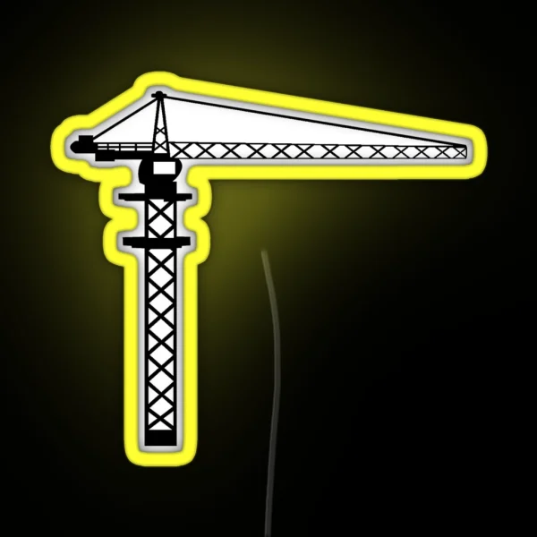 Construction Crane RGB Neon Sign
