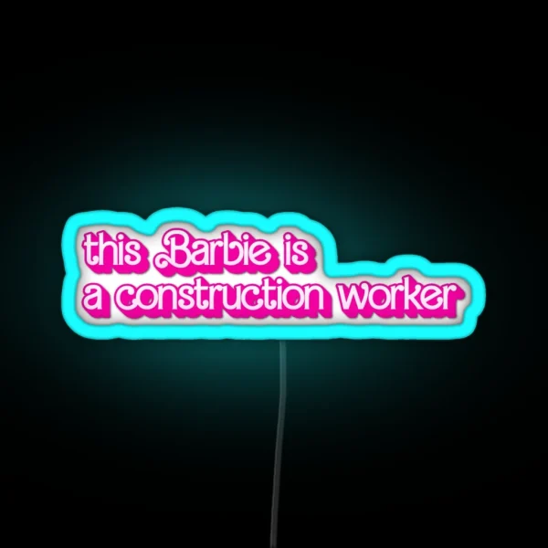 Construction Worker RGB Neon Sign