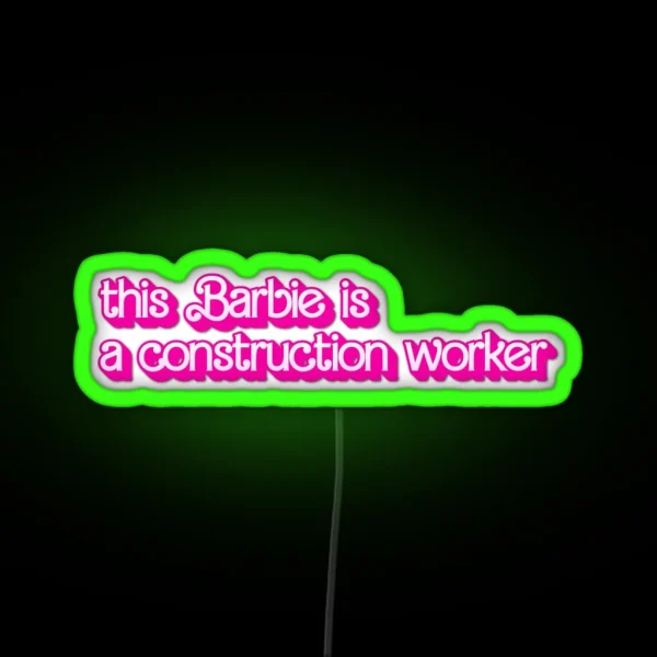 Construction Worker RGB Neon Sign
