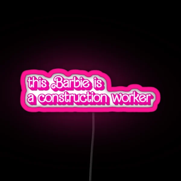 Construction Worker RGB Neon Sign