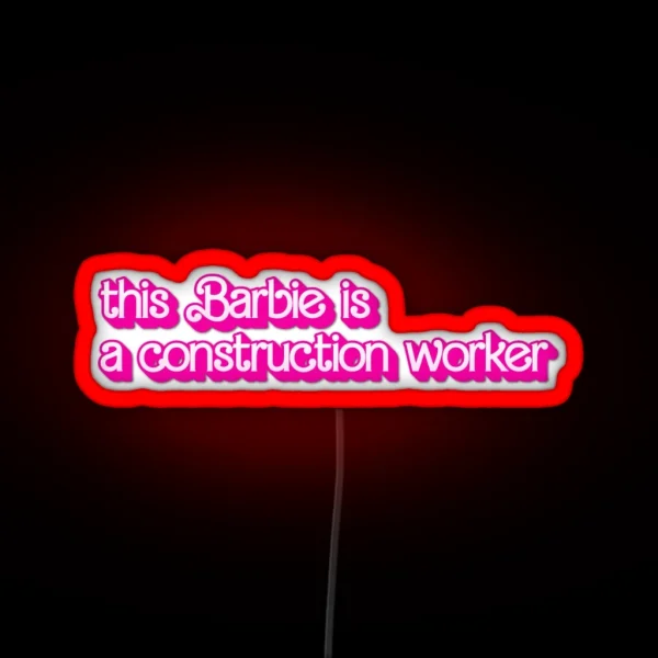 Construction Worker RGB Neon Sign
