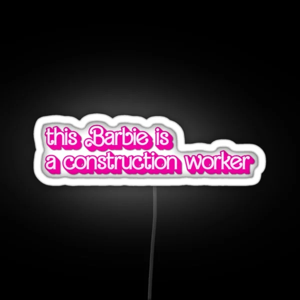 Construction Worker RGB Neon Sign