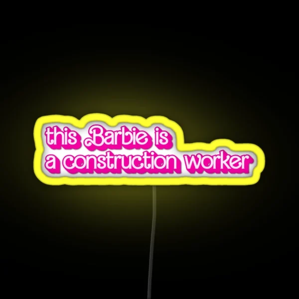 Construction Worker RGB Neon Sign