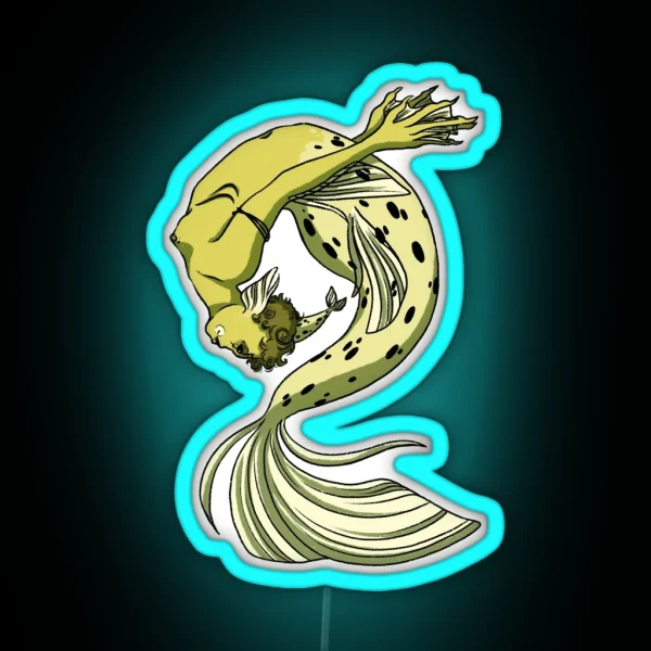 Contorsionist Mermaid RGB Neon Sign