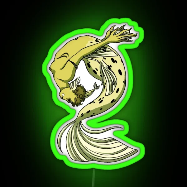 Contorsionist Mermaid RGB Neon Sign