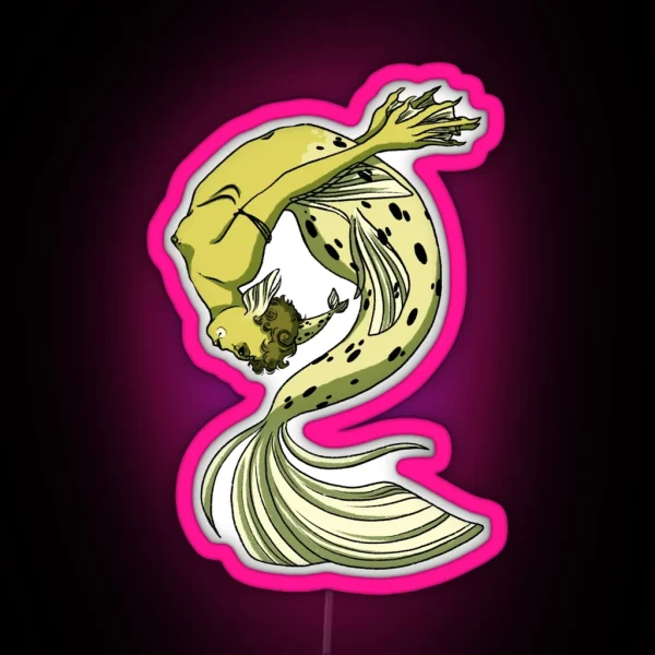 Contorsionist Mermaid RGB Neon Sign