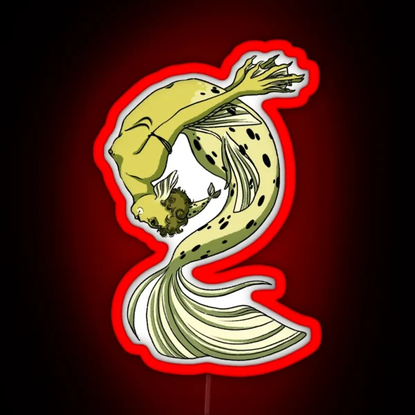 Contorsionist Mermaid RGB Neon Sign