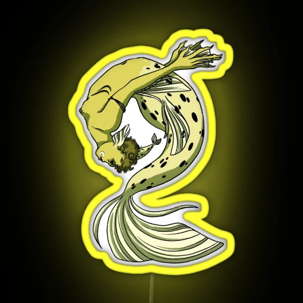 Contorsionist Mermaid RGB Neon Sign