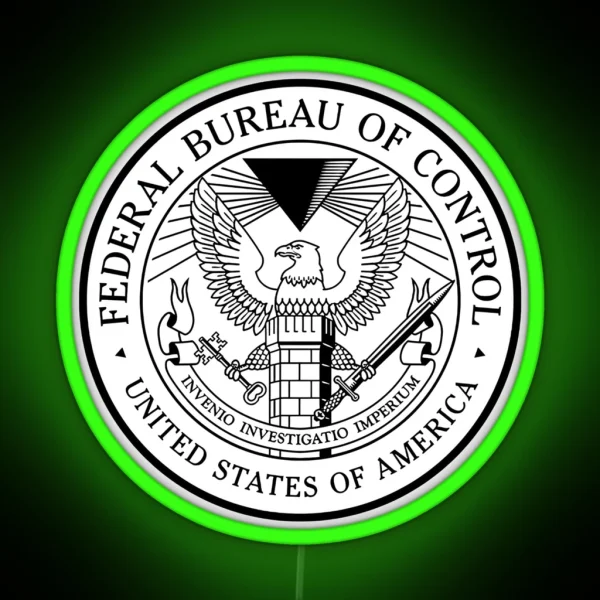 Control Game Federal Bureau Of Control Logo RGB Neon Sign