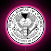 Customizable RGB LED Neon Sign with Federal Bureau of Control Logo Design
