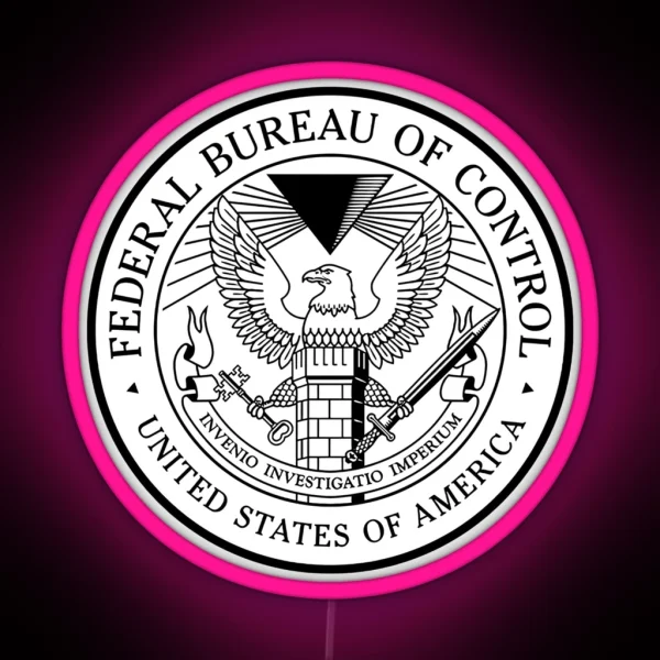 Control Game Federal Bureau Of Control Logo RGB Neon Sign