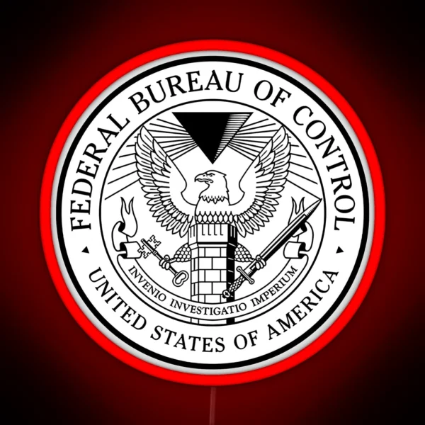 Control Game Federal Bureau Of Control Logo RGB Neon Sign
