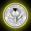 RGB LED display, officially licensed Federal Bureau of Control logo sign