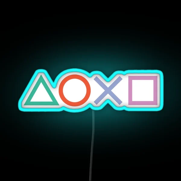 Controller Buttons RGB Neon Sign