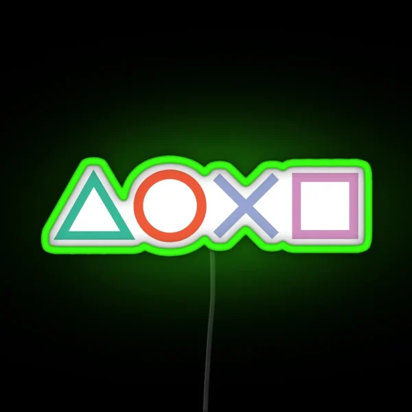 Controller Buttons RGB Neon Sign
