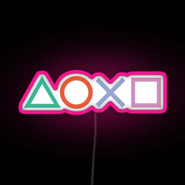 Controller Buttons RGB Neon Sign