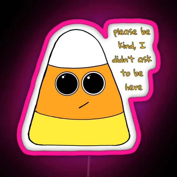 Controversial Candy Corn RGB Neon Sign