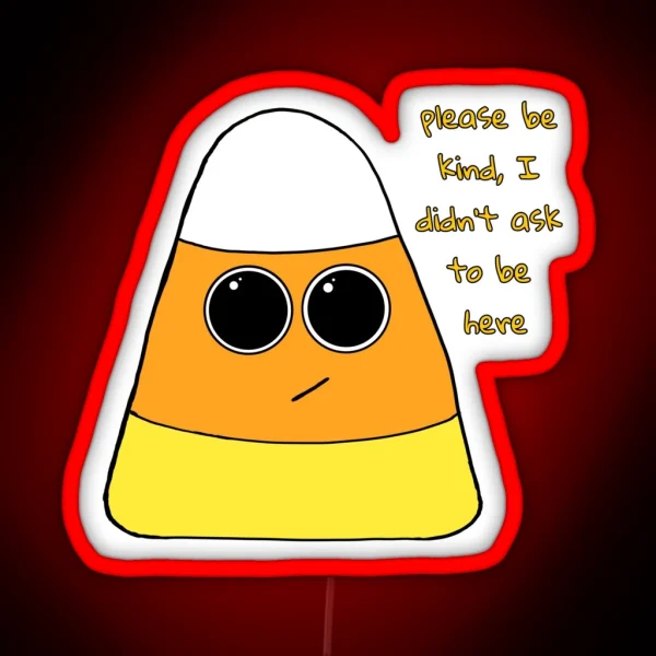 Controversial Candy Corn RGB Neon Sign