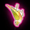 Eye-catching vibrant color changing parrot inspired RGB LED wall art display