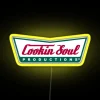 Vibrant colorful personalized Cookin Soul kitchen neon art lighting decor
