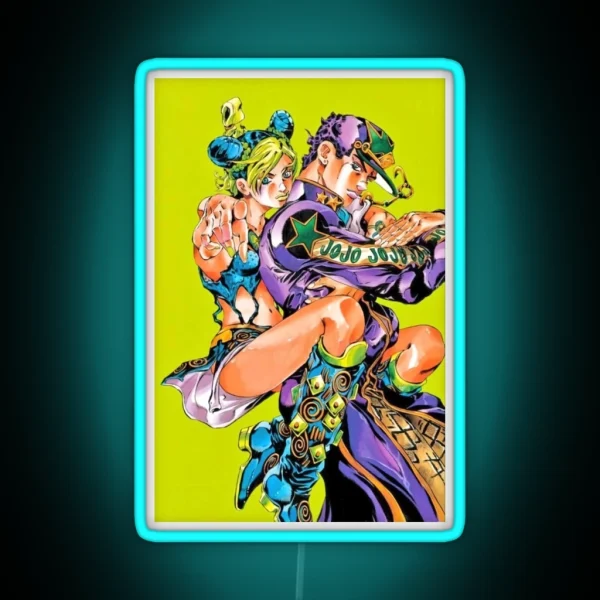 Cool Art Of Jojos Adventures Bizarres Film RGB Neon Sign