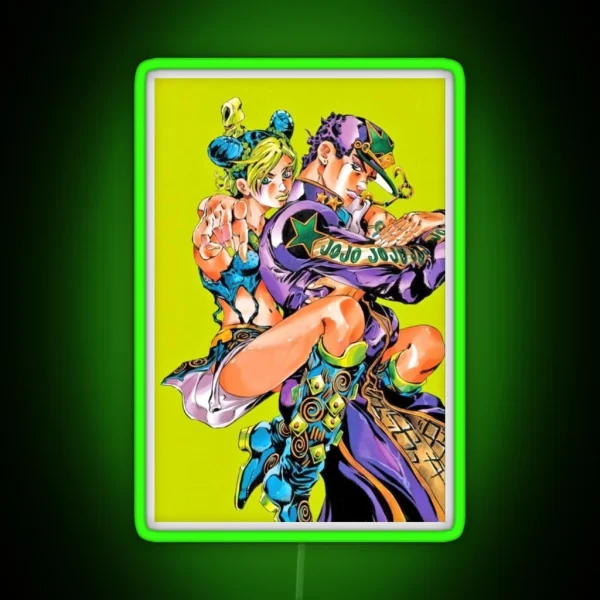 Cool Art Of Jojos Adventures Bizarres Film RGB Neon Sign