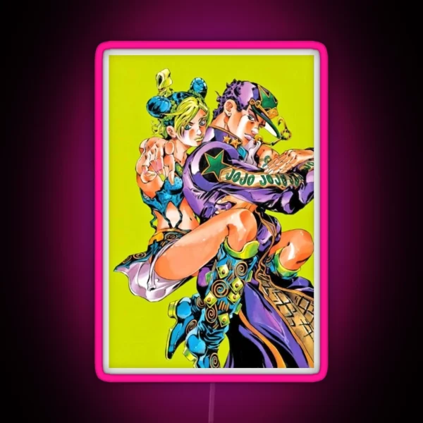 Cool Art Of Jojos Adventures Bizarres Film RGB Neon Sign