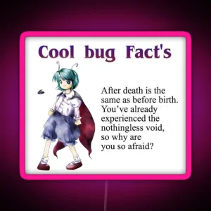 Cool Bug Facts RGB Neon Sign