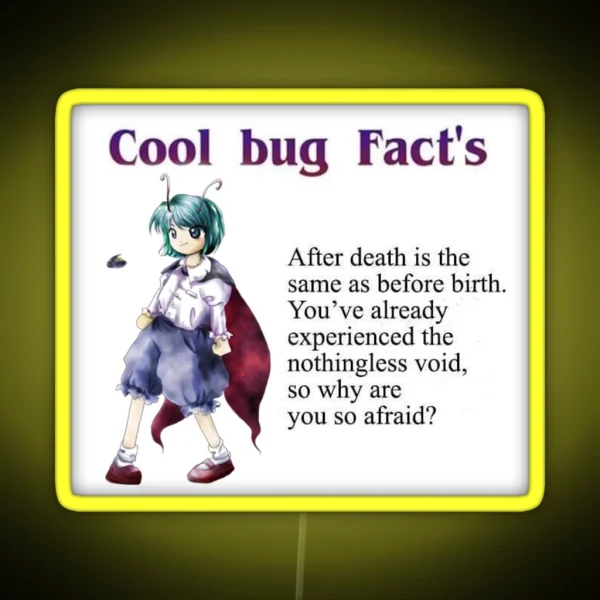 Cool Bug Facts RGB Neon Sign