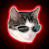Vibrant Electric Cat Motif Wall Decor with Color-Changing Lighting Effects