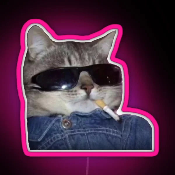 Cool Cat RGB Neon Sign