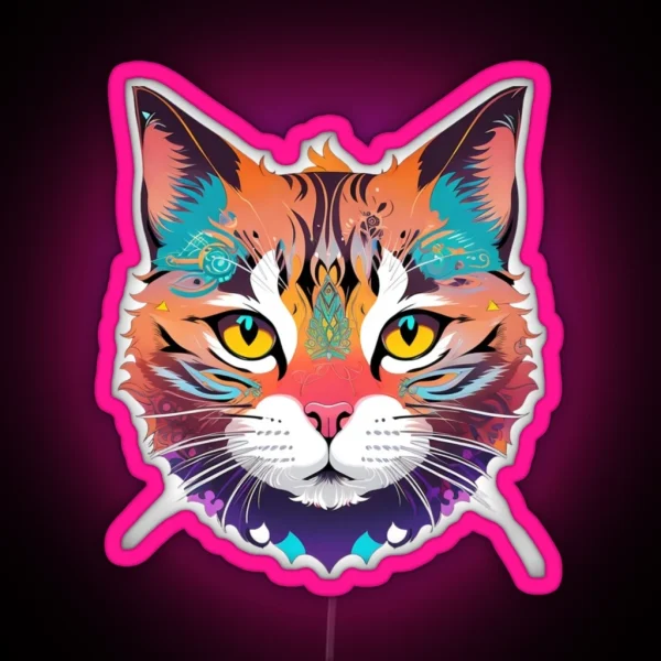 Cool Cat RGB Neon Sign