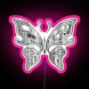 Modern Chromed RGB LED Neon Butterfly Decorative Sign Wall Art