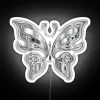 Elegant LED chrome butterfly with customizable color changing neon accents