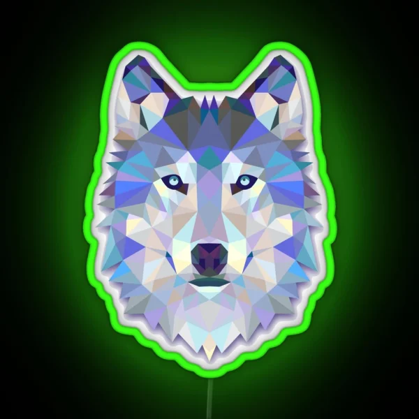 Cool Colorful Wolf RGB Neon Sign