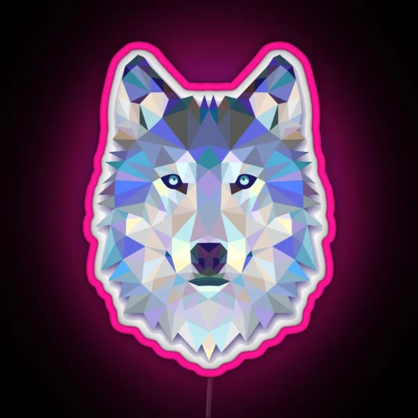 Cool Colorful Wolf RGB Neon Sign