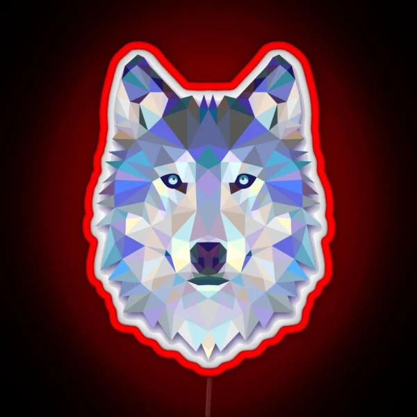 Cool Colorful Wolf RGB Neon Sign