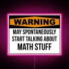 Vibrant Color Changing Math Sign with Neon LED Illumination Effect