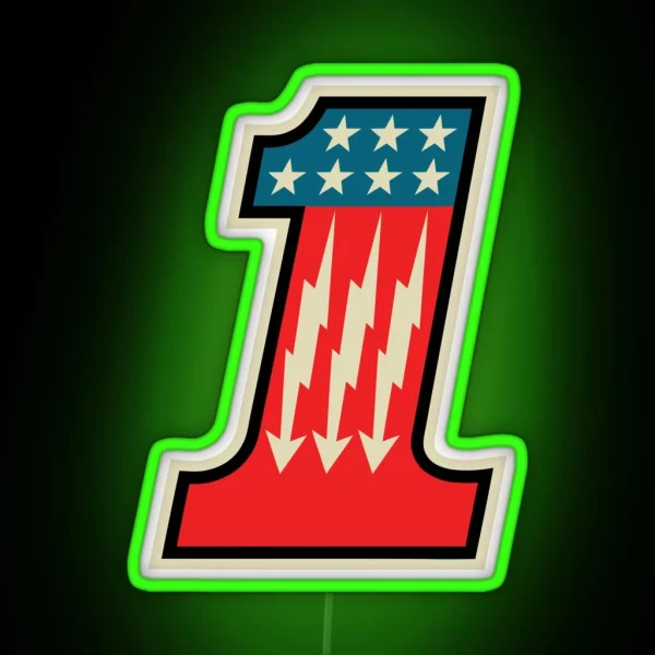 Cool Number One 1 RGB Neon Sign