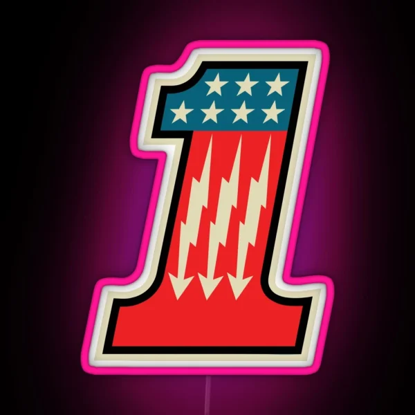 Cool Number One 1 RGB Neon Sign