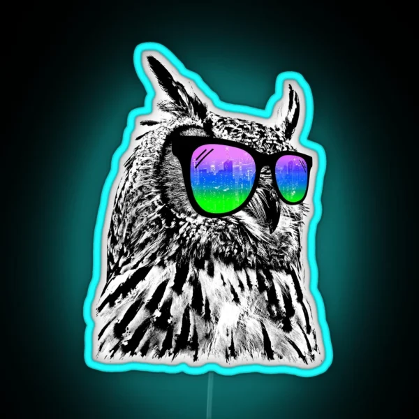 Cool Owl RGB Neon Sign