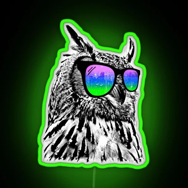 Cool Owl RGB Neon Sign