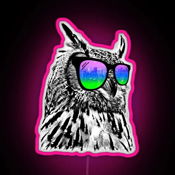 Cool Owl RGB Neon Sign