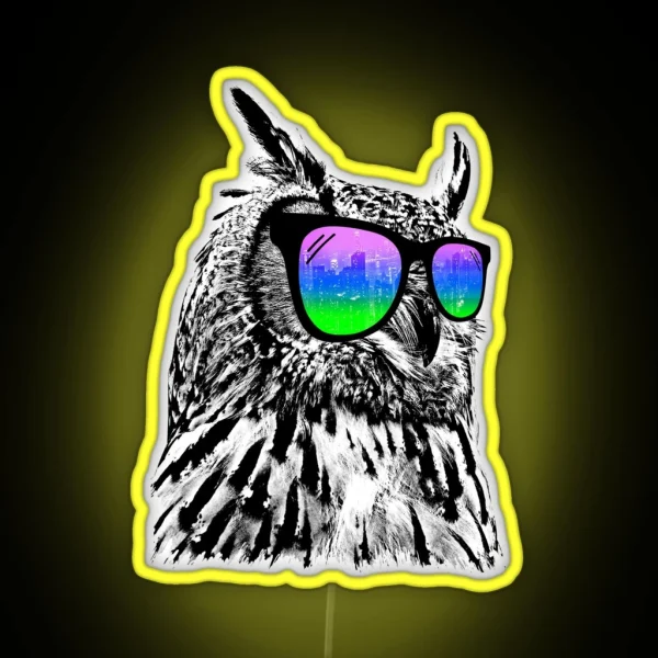 Cool Owl RGB Neon Sign