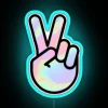 Vibrant Peace Sign Decoration with Color-Changing RGB Neon Lighting Effects